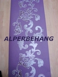 bloemen behang paars zilver 462