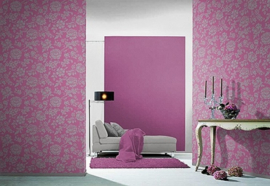 roze bloemen behang rose rasch 724387