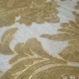 Glitter barok behang goud wit klassiek m95588