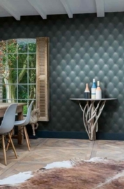 Lederlook behang chesterfield 3001