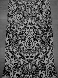 zwart zilver vlies barok behang 54