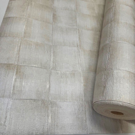 Blokken behang Beige Landelijk zandkleuren Exclusief Italiaans Vinylbehang