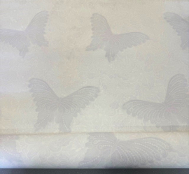 Vlinder behang Glitter lila wit butterfly bloemetjes