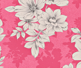 bloemen behang roze 209525