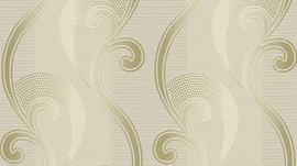 Goud creme behang 6804-02