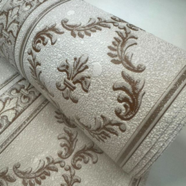 Glitter Streep Behang met Franse Lelies Barok – Behang 508-84