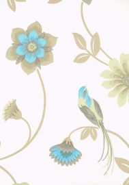 flowers & birds bloemen vogel behang 1214-5