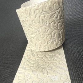 motief behangrand beige wit