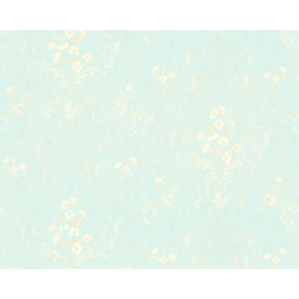 groen bloemen behang 36660-3