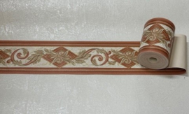 Oranje crème terra behangrand 9,5 cm – 5 meter | Hermitage