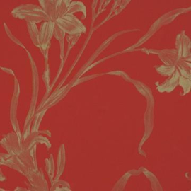 rood goud bloemen behang caravaggio bn 46841