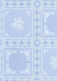 kant tafelzeil tafelkleed  blauw wit ptx05
