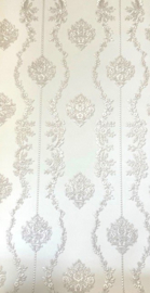 klassiek barok behang beige glans luxueuze uitstraling