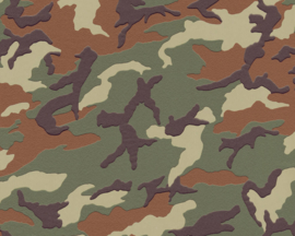 legerprint camouflage behang 3d 3694-06