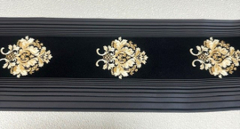chique zwart goud barok behangrand