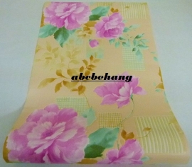 chinees bloemen vinyl behang rose paars goud x10