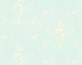 groen bloemen behang 36660-3