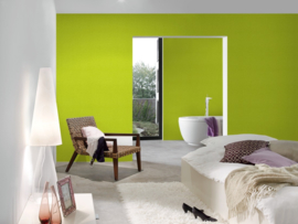 Limegroen behang  vlies xx54