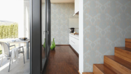Blauw barok  behang 36166-2