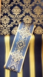 blauw goud behangrand x5
