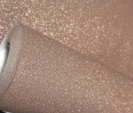 Glitterbehang zandkleur Landelijk oud roze / met goude glitters 02524-20