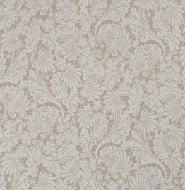 kant behang beige wit Ornamentals 48644