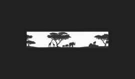 behangrand zwartwit afrika safari 93589-1