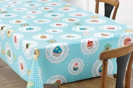 150-017 blauw cupcakes tafelzeil