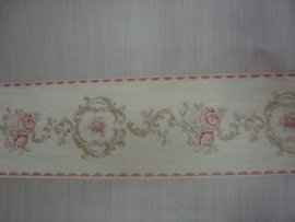 behangrand lief bloemen wit roze  12
