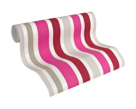 roze streepjes behang esprit 302882