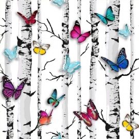 Dutch Jet Setter behang 102529 Garden Butterfly vlinders bomen natuur
