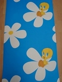 twitty behang blauw geel 24