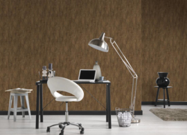 Roestbruin behang 32711-9