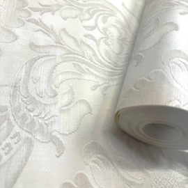 barok behang wit creme 3D effect klassieke ornamenten glim 515015