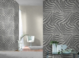 Leer effect behang vacht zebraprint behang 423303