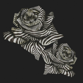 Roberto Cavalli Home № 8 Digital Panel Zebra Strips Rose RC 19115