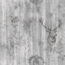 Dutch Wallcoverings Imaginarium II behang Stag Wood Panel 90090