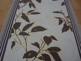 bruin behang bloemen in banen 19