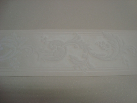 creme modern bloemen behangrand