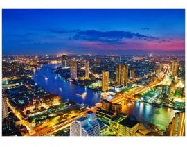 Photo wall mural no.117 BANGKOK SKYLINE fotobehang skyline