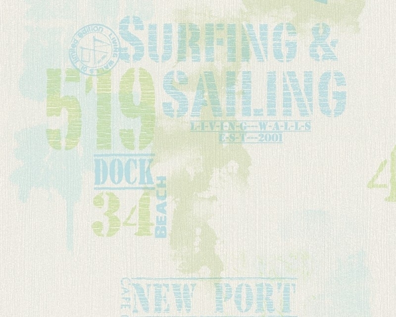 Living Walls Surfing & Sailing behang 9270-26 groen blauw