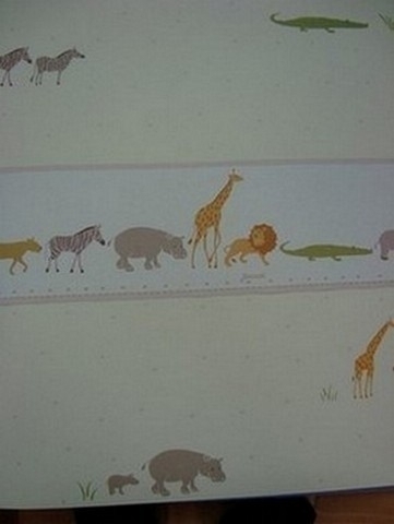 martelen huurder Verscherpen baby behangrand met safari dieren wit 35 | Baby behang | ABCBEHANG de  grootste behangwinkel van nederland direct uit voorraad leverbaar