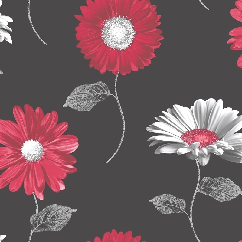 zwart rood bloemen behang 111501 ENGELS BLOEMEN BEHANG | ABCBEHANG de grootste behangwinkel van nederland direct uit leverbaar