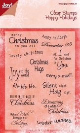 Joy Clear stamp Wintertime tekst Engels  art.6410/0112  op voorraad.