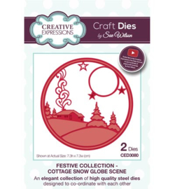 Creative Expressions CED3080 Cottage Snow Globe Scene