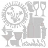 Sizzix  thinlits Celebrate 12stanzen art. 665816