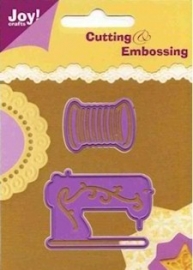 Joy Craft cutting en embossingstencil  naai machine en klosje LL art.6002-0059 afhalen - 10% = € 6,25