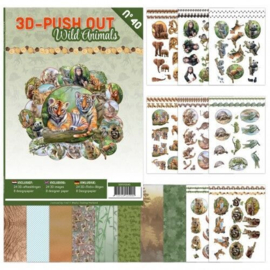 3-D Push out no 40 art. 3DPO10040 Wild animals