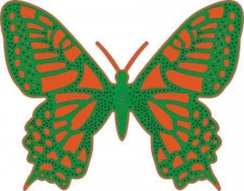 CLD snij en embossingsmal    jal. art. CLD 119 Exotic   Butterfly  X Large    voorraad 1x