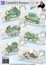 Country houses set 2    zijnde  6 kaarten en enveloppen enz. tijdelijk uitverkocht